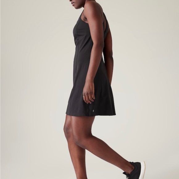NWT-Athleta Black Ultimate Ease Dress, Medium - Picture 3 of 7